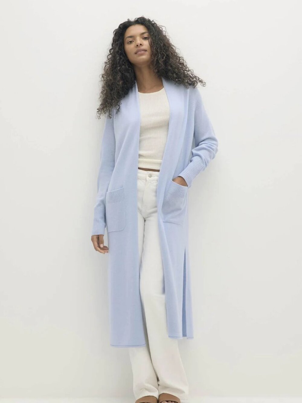 NakedCashmere Light Blue Cashmere long cardigan